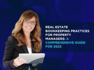a woman holding a tablet - Real Estate Bookkeeping